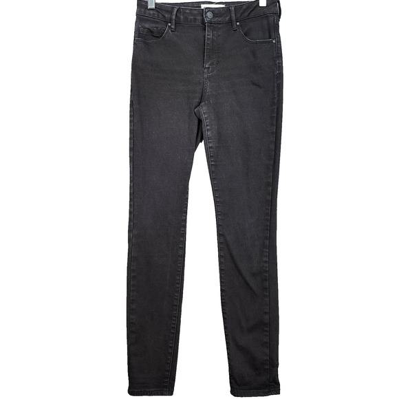 PACSUN Womens Jeans XS 26x28 Mid-Rise Skinniest Black Stretch Denim Faded Casual - Picture 2 of 9